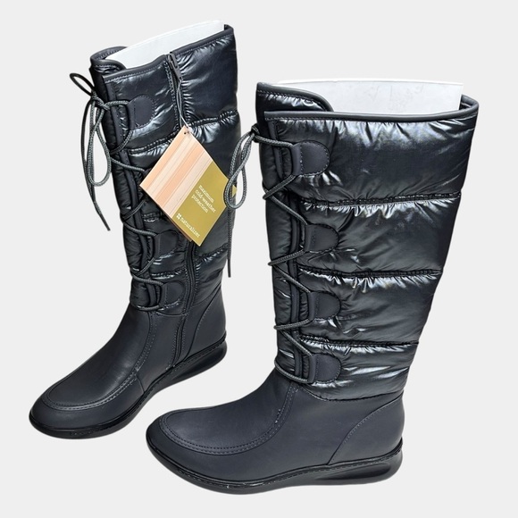 Naturalizer Windy N5 Comfort Water-Resistant Boots Insulated Silver/Gray 8N NEW - Picture 1 of 12